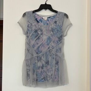 Meadow Rue Blue & Purple Sheer Blouse – Size 8 💜💙✨